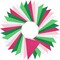 30ft 45pcs Green Pink White Blank Pennant Banners Flags String Triangle DIY Bunting Garlands Tropical Party Decorations for Birthday Baby Shower Bachelorette Hawaiian Beach Pool Summer